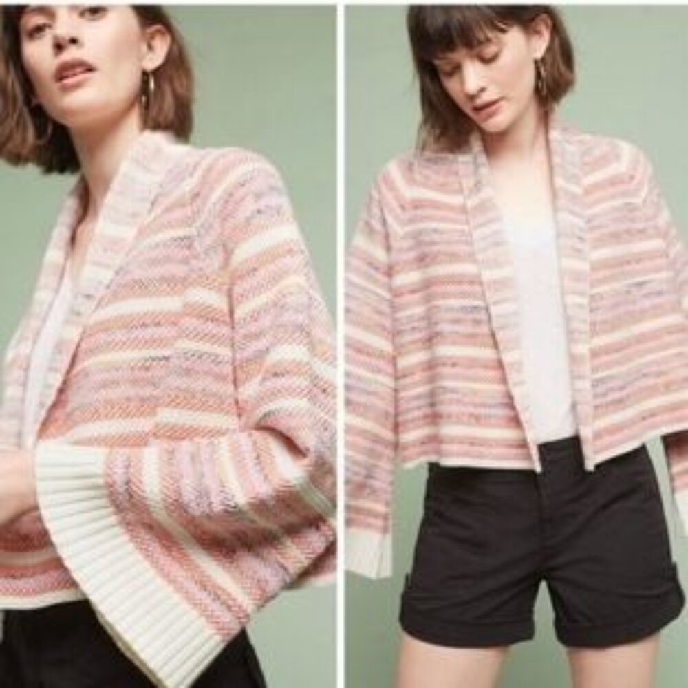 Anthropologie Moth Mahalia Kimono multicolored Sweater Cardigan Oversized XS